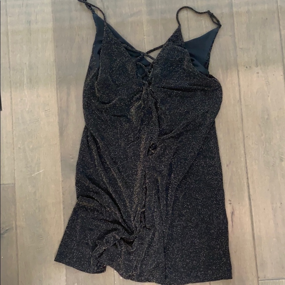 Gold mini dress